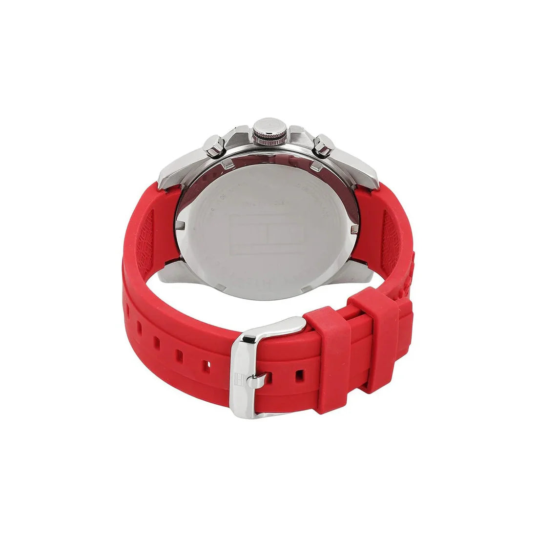 Men's Tommy Hilfiger Chronograph Red Silicone Strap Watch 1791351