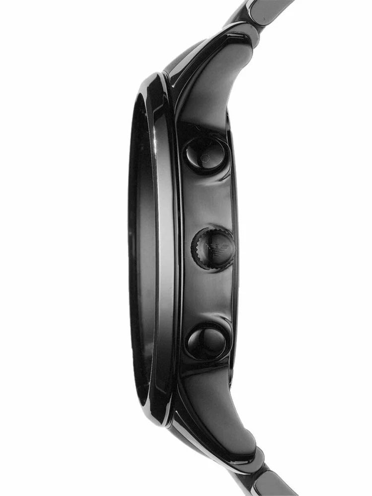 Men's Emporio Armani Ceramica Black Ceramic Chronograph Watch AR1451