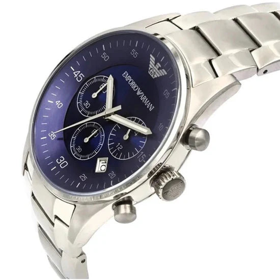 Men's Emporio Armani Silver Stainless Steel Chronograph Watch AR5860
