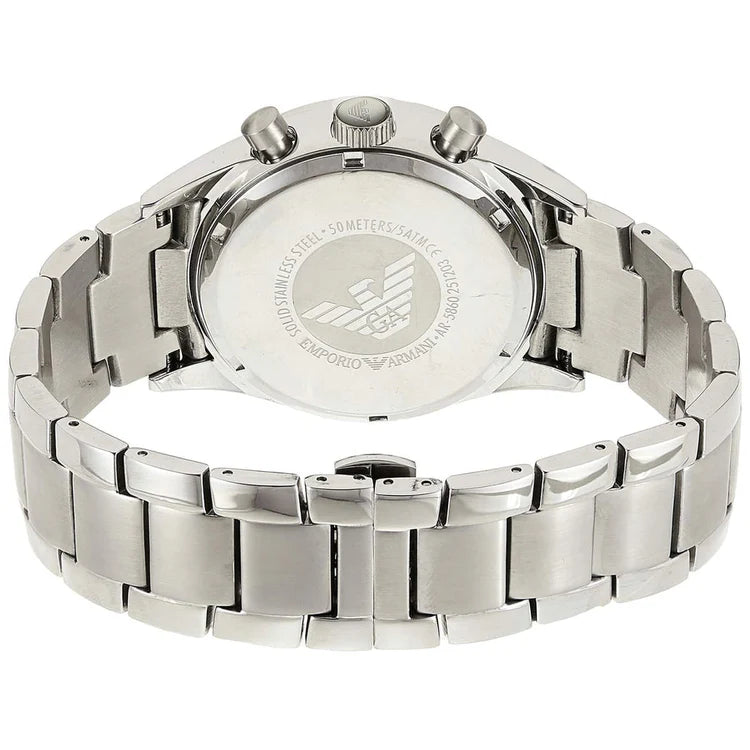 Men's Emporio Armani Silver Stainless Steel Chronograph Watch AR5860
