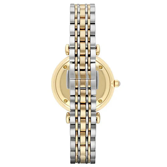 Ladies Emporio Armani Gold and Silver Stainless Steel Watch AR8031