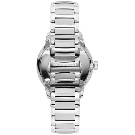 Men's Burberry The Classic Blue Dial Chronograph Silver Watch BU10007