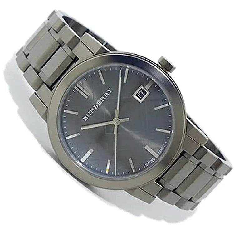 Men's Burberry The City Gunmetal Grey Stainless Steel Watch BU9007