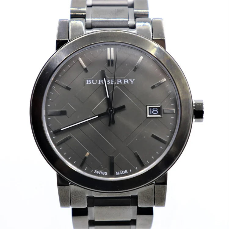 Men's Burberry The City Gunmetal Grey Stainless Steel Watch BU9007