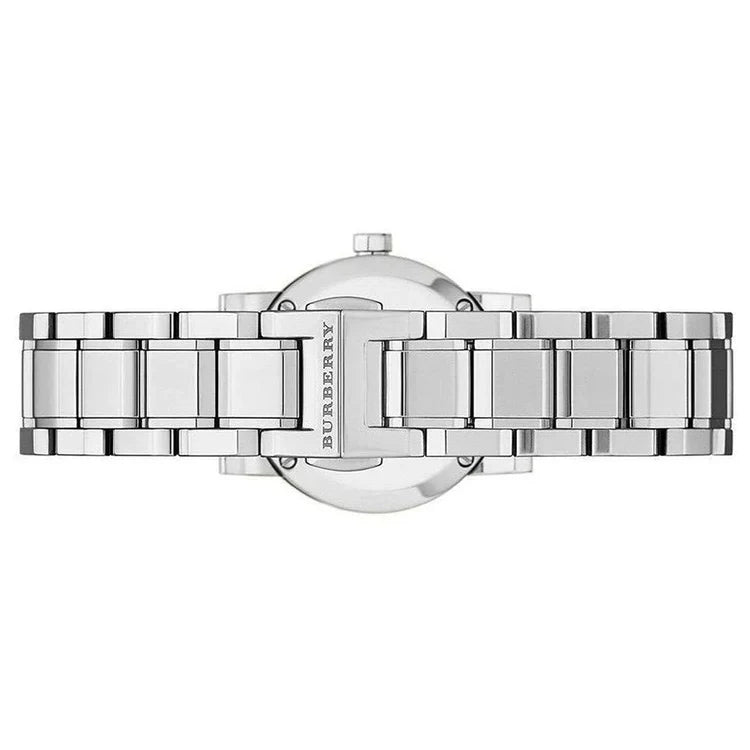 Ladies Burberry Pink Dial Silver Stainless Steel Watch BU9231