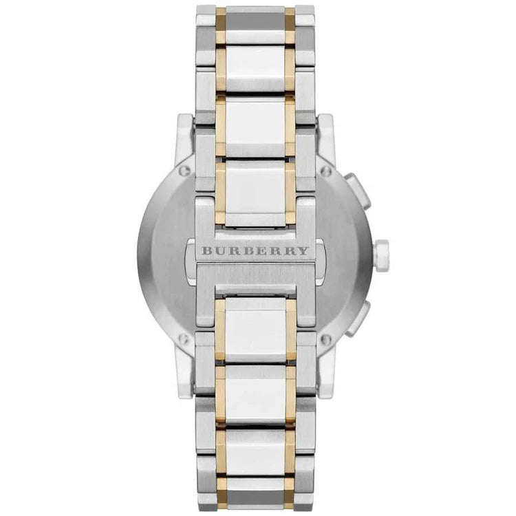 Men's The City Burberry Two Tone Stainless Steel Chronograph Watch BU9751