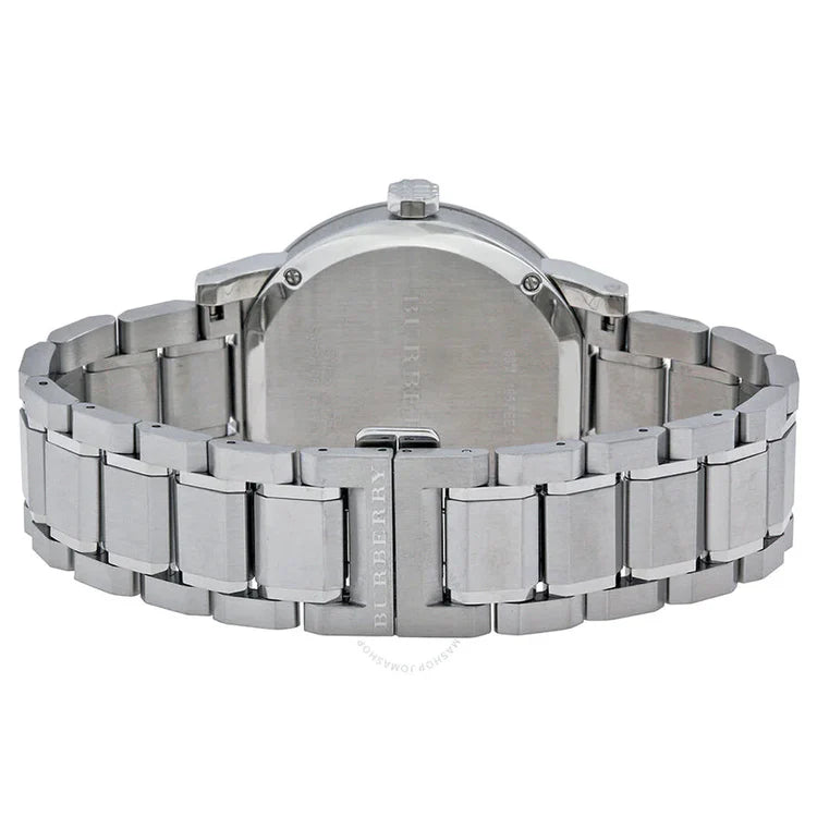 Men's Burberry Silver Stainless Steel Chronograph Watch BU9901