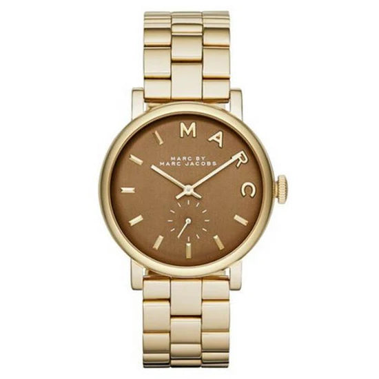 Ladies Marc Jacobs Baker Gold Stainless Steel Watch MBM8631