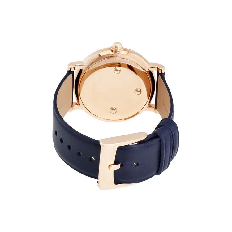 Ladies Marc Jacobs Roxy Navy Blue Leather Stainless Steel Watch 5J1534