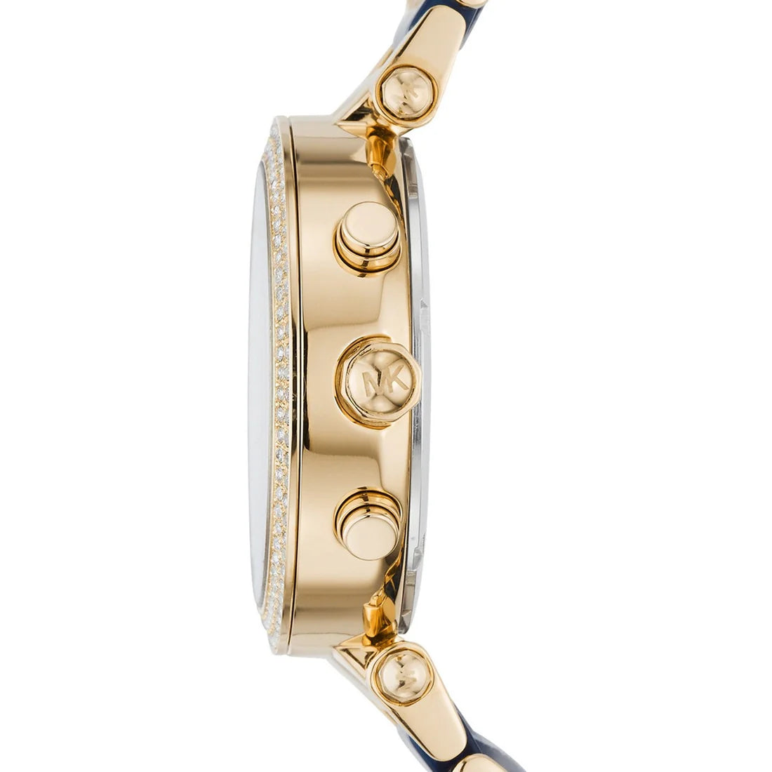 Ladies Michael Kors Parker Gold & Blue Tortoise Stainless Steel Chronograph Watch MK6328