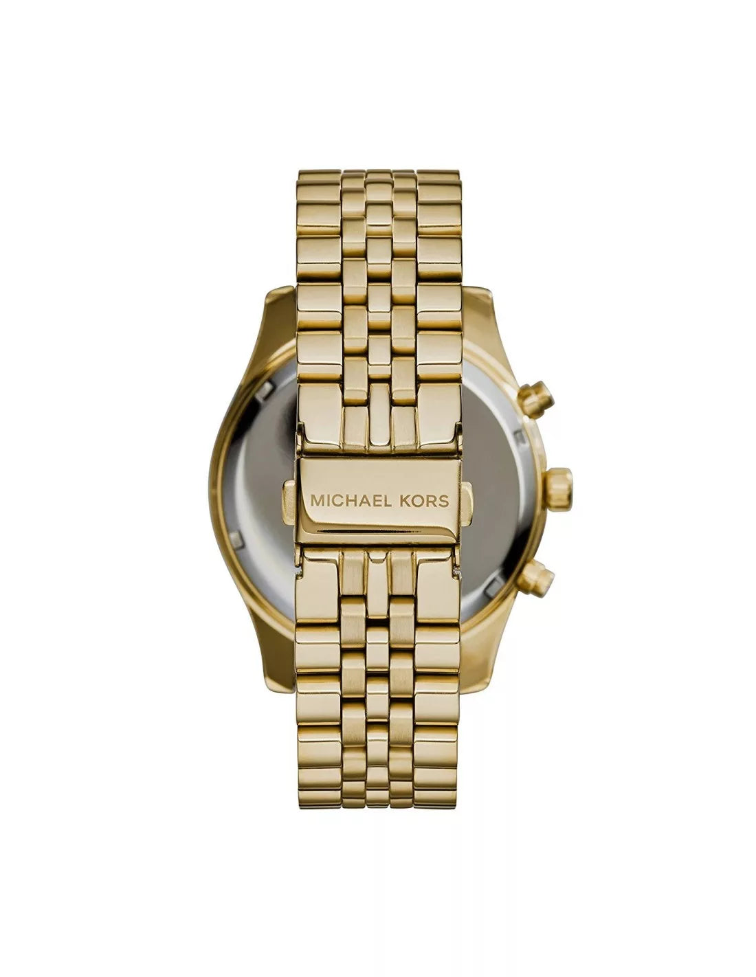Men's Michael Kors Lexington Black Dial Chronograph Gold Watch MK8286