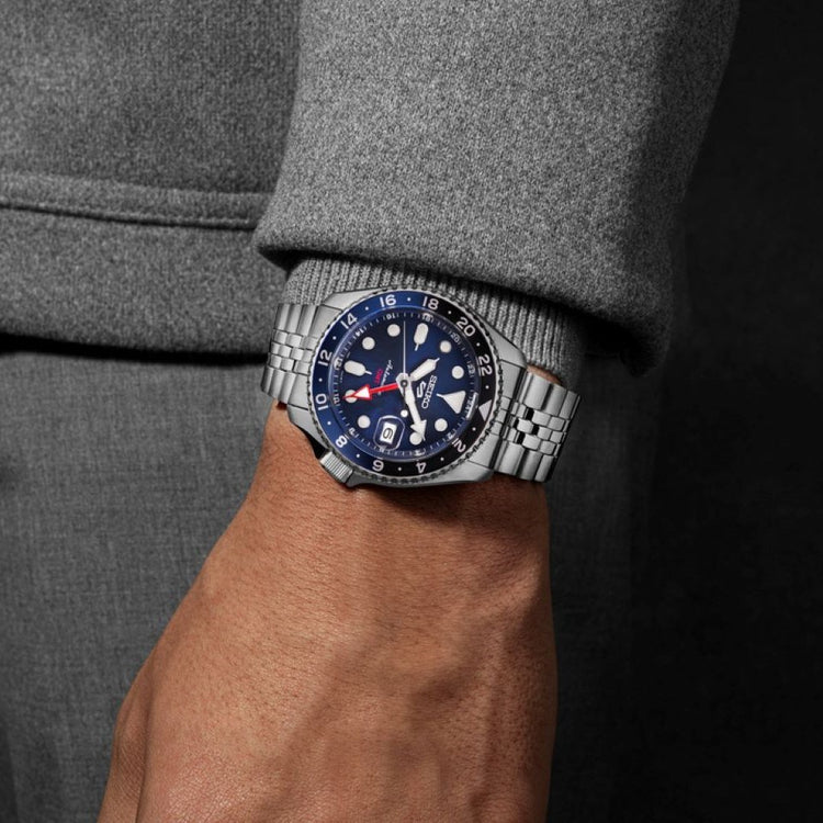 Men's Seiko 5 Sports Blueberry GMT Automatic Watch SSK003K1