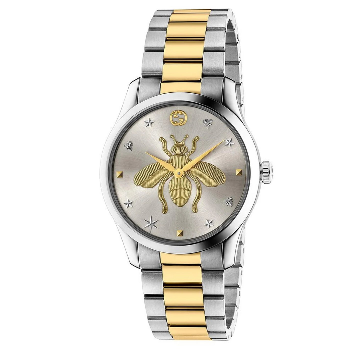 Men's G-Timeless Gucci Two Tone Yellow Gold and Silver Stainless Steel Be Dial Watch YA1264131