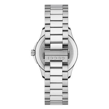 Men's Gucci G-Timeless Silver Stainless Steel G Shape Dial Watch YA126442