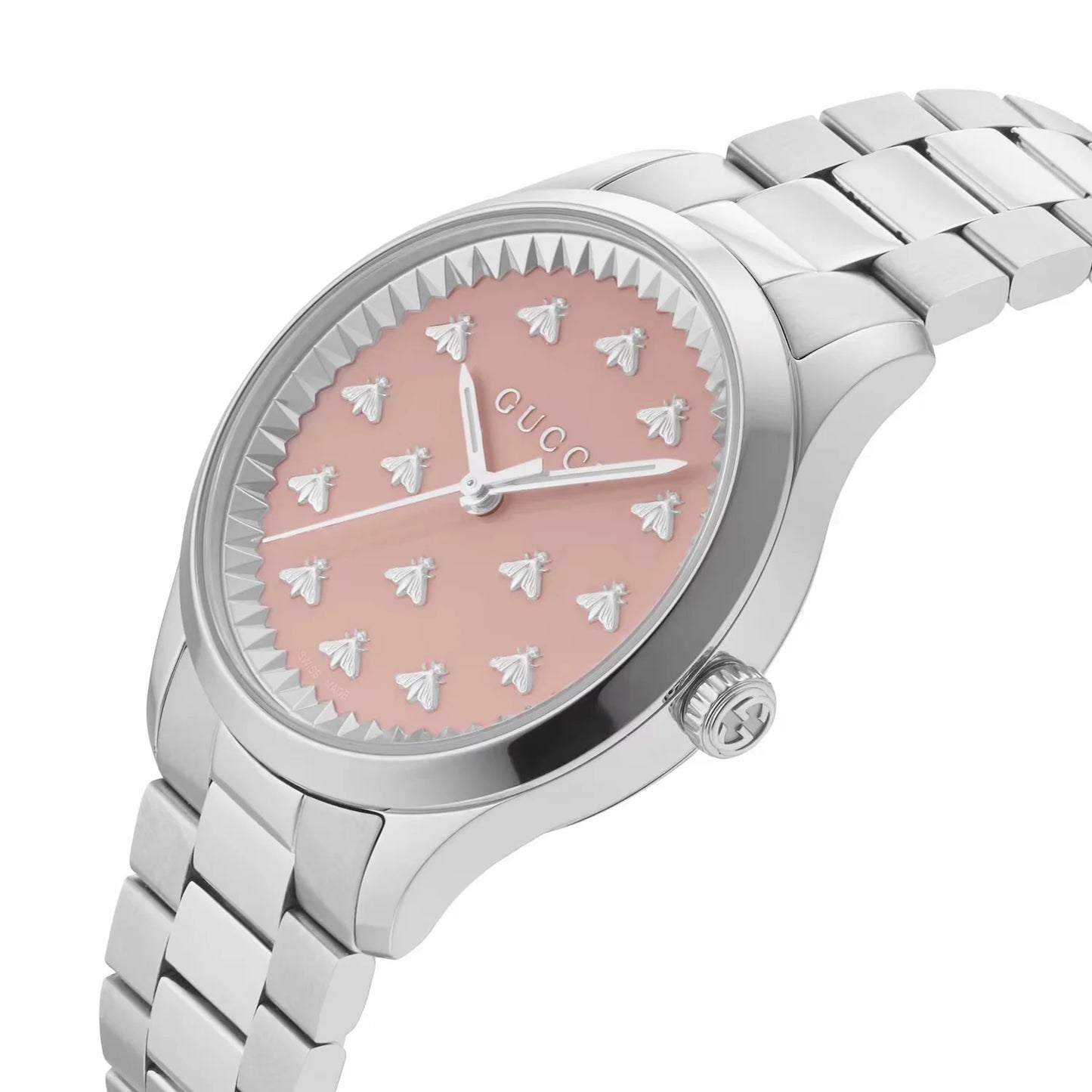 Ladies Gucci G-Timeless Pink Dial Multi Bee Watch YA1265033