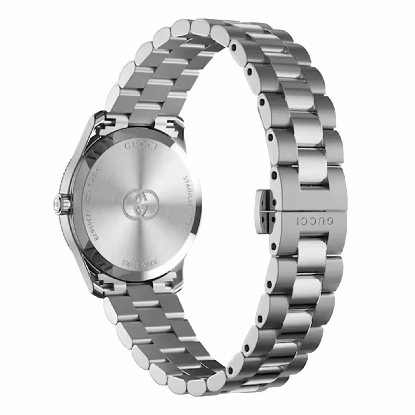 Ladies Gucci G-Timeles 29mm Pink Dial Stainless Steel Watch YA1265061