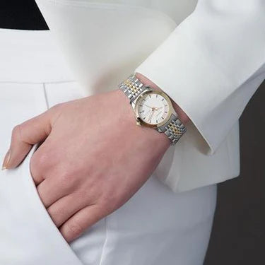 Ladies Gucci G-Timeless Silver & Gold Stainless Steel Watch YA126511