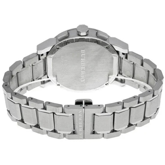 Men's Burberry The City Silver Chronograph Stainless Steel Watch BU9350