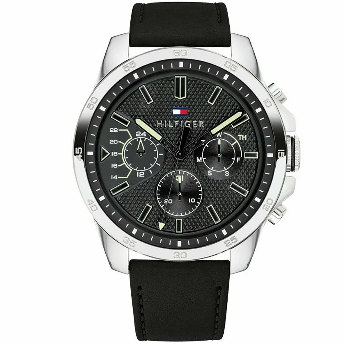 Men's Tommy Hilfiger Black Leather Strap Chronograph Watch 1791563