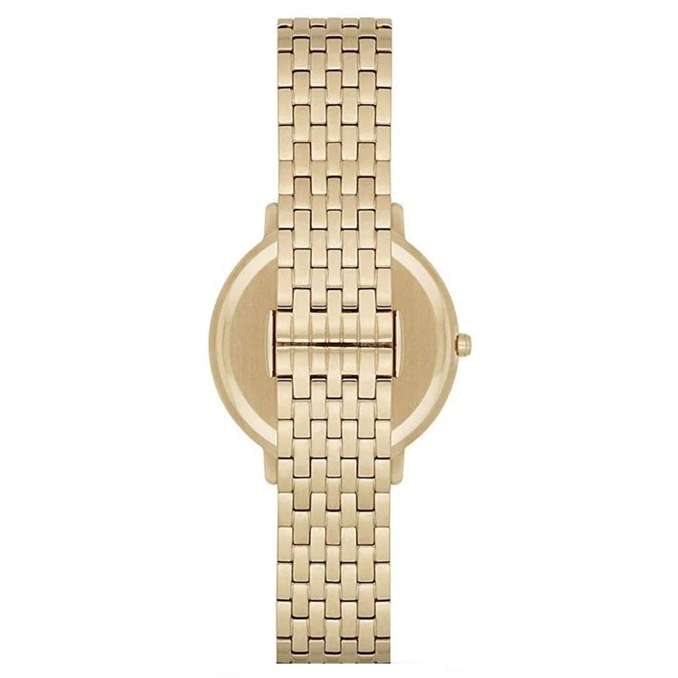 Ladies Kappa Emporio Armani Gold Strap Mother of Pearl Diamond Dial Watch AR11007