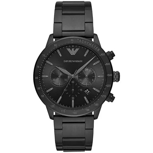 Men's Emporio Armani Mario Black Chronograph Watch AR11242