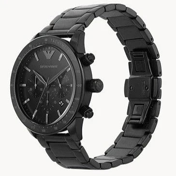Men's Emporio Armani Mario Black Chronograph Watch AR11242
