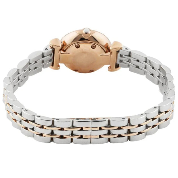 Ladies Emporio Armani Two Tone Silver and Rose Gold Stainless Steel Watch AR1764