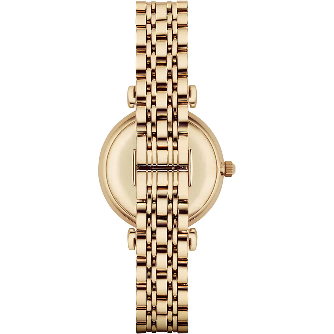 Ladies Emporio Armani Gold Mother of Pearl Stainless Steel Watch AR1907