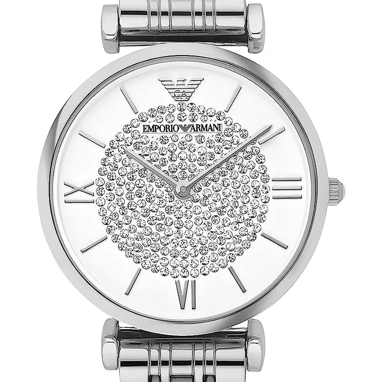 Ladies Emporio Armani Silver Stainless Steel Watch AR1925