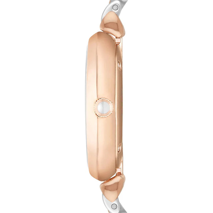 Ladies Emporio Armani Rose Gold and Silver Stainless Steel Watch AR1926