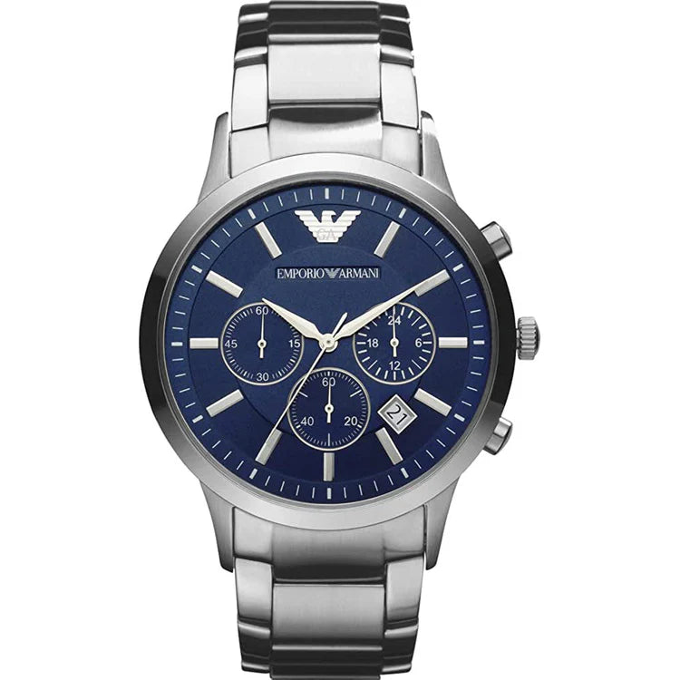 Men's Emporio Armani Silver Stainless Chronograph Watch AR2448