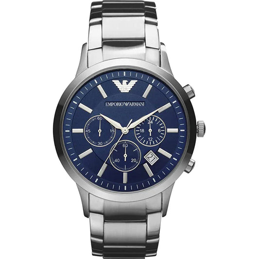 Men's Emporio Armani Silver Stainless Chronograph Watch AR2448