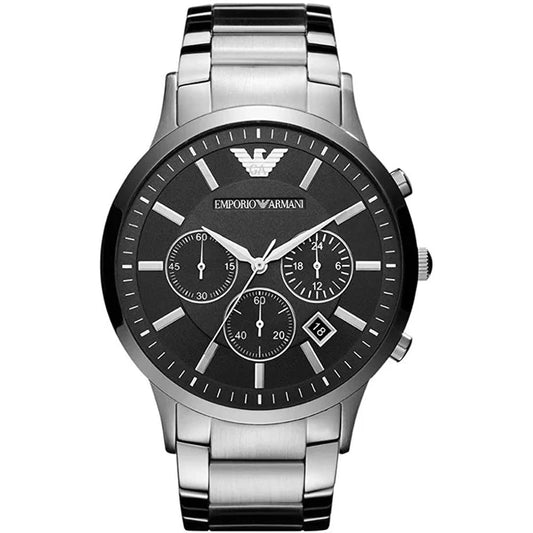 Men's Emporio Armani Silver Stainless Steel Chronograph Watch AR2460