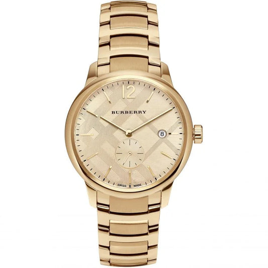 Men's Burberry The Classic Gold PVD Plated Stainless Steel Chronograph Watch BUI10006