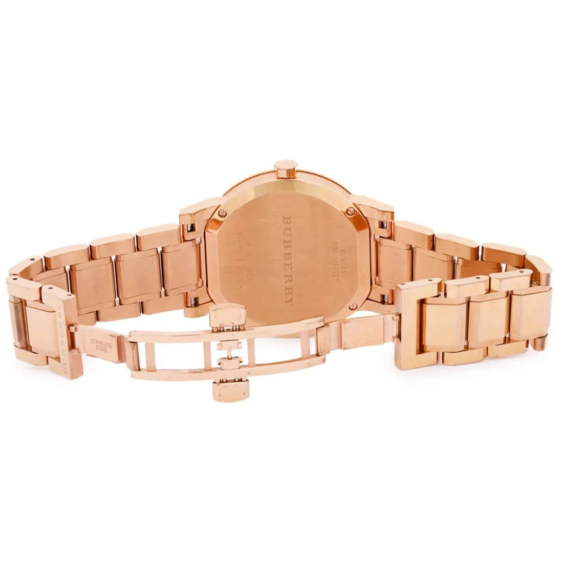Ladies Burberry The City Rose Gold PVD Plated Stainless Steel Watch BU9005