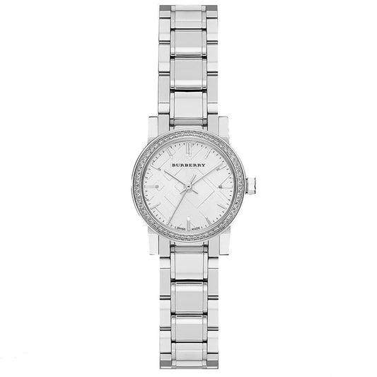 Ladies Burberry City Diamond Silver Stainless Steel Watch BU9220