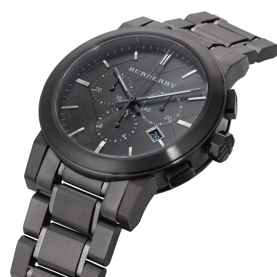 Men's Burberry The City Gunmetal Grey Chronograph Watch BU9354