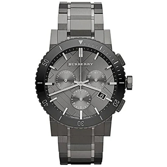 Men's Burberry Gunmetal Grey Chronograph Watch BU9381