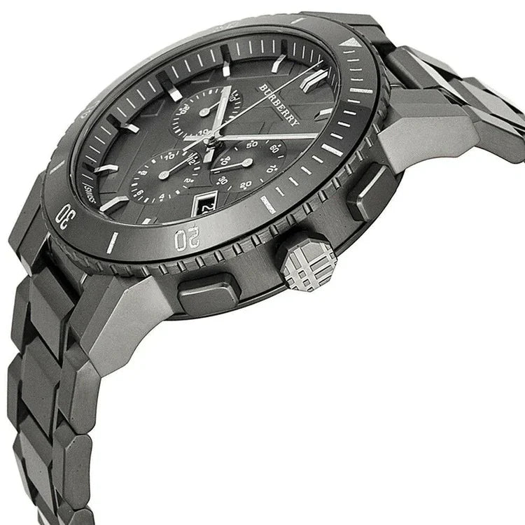 Men's Burberry Gunmetal Grey Chronograph Watch BU9381