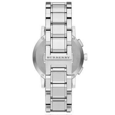 Ladies Burberry Silver Stainless Steel Chronograph Watch BU9750