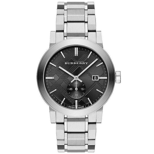 Men's Burberry Silver Stainless Steel Chronograph Watch BU9901