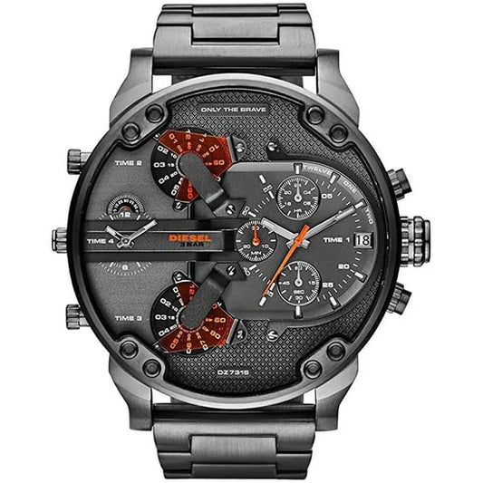 Men's Diesel Daddy 2.0 Gunmetal Grey Chronograph Watch DZ7315