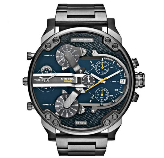 Men's Diesel Mr Daddy 2.0 Gunmetal Grey Stainless Steel Chronograph Watch DZ7331
