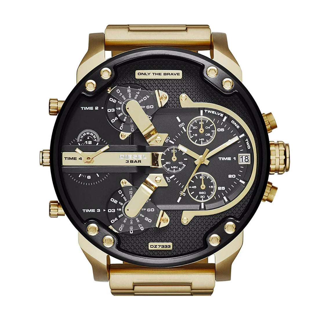 Men's Diesel Mr Daddy 2.0 Gold Stainless Steel Chronograph Watch DZ7333