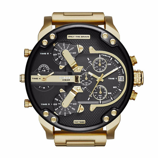 Men's Diesel Mr Daddy 2.0 Gold Stainless Steel Chronograph Watch DZ7333