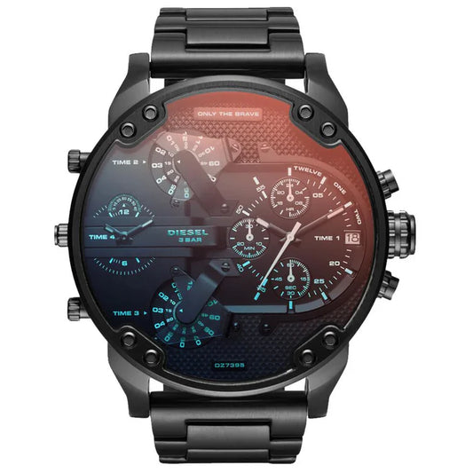 Men's Diesel Mr Daddy 2.0 Black Stainless Steel Chronograph Watch DZ7395