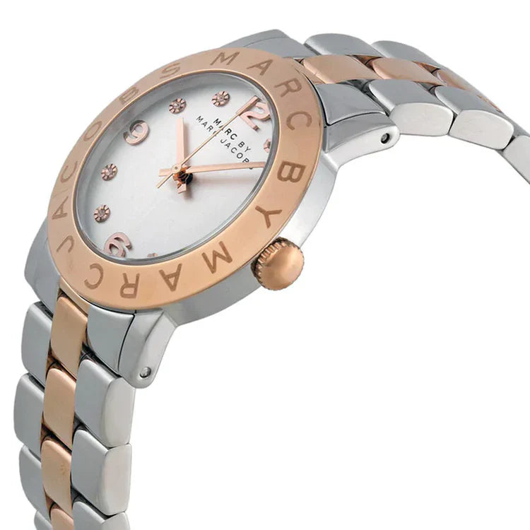 Ladies Marc Jacobs Watch AMY Two Tone Rose Gold Stainless Steel Watch MBM3194