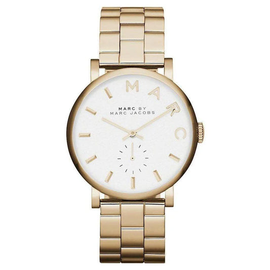 Ladies Marc Jacobs Baker Gold Stainless Steel Chronograph Watch MBM3243