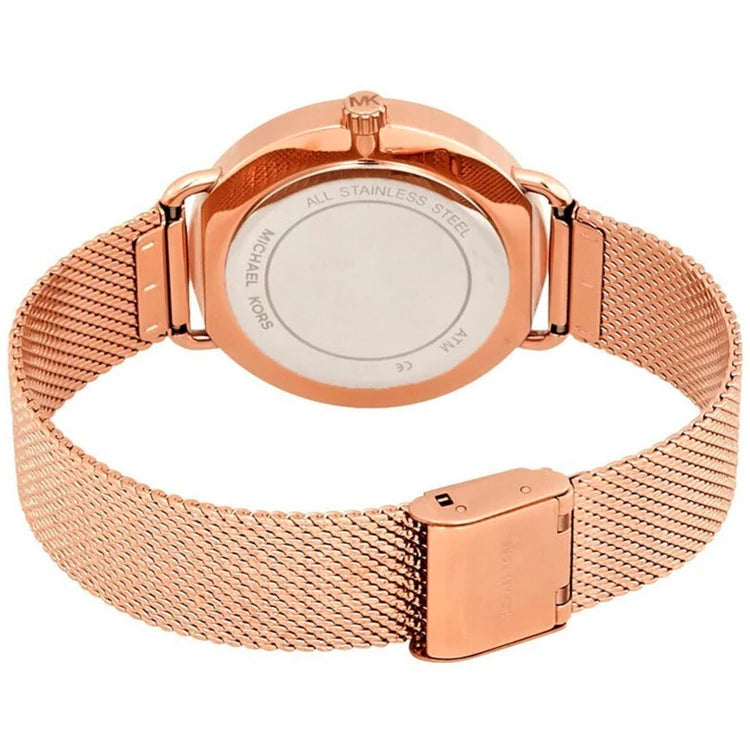 Ladies Portia Michael Kors Rose Gold Diamond Infused Dial Watch MK3845