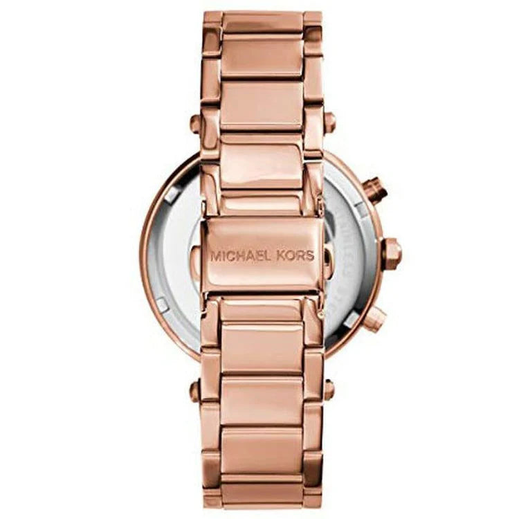 Ladies Michael Kors Parker Rose Gold Stainless Steel Chronograph MK35491